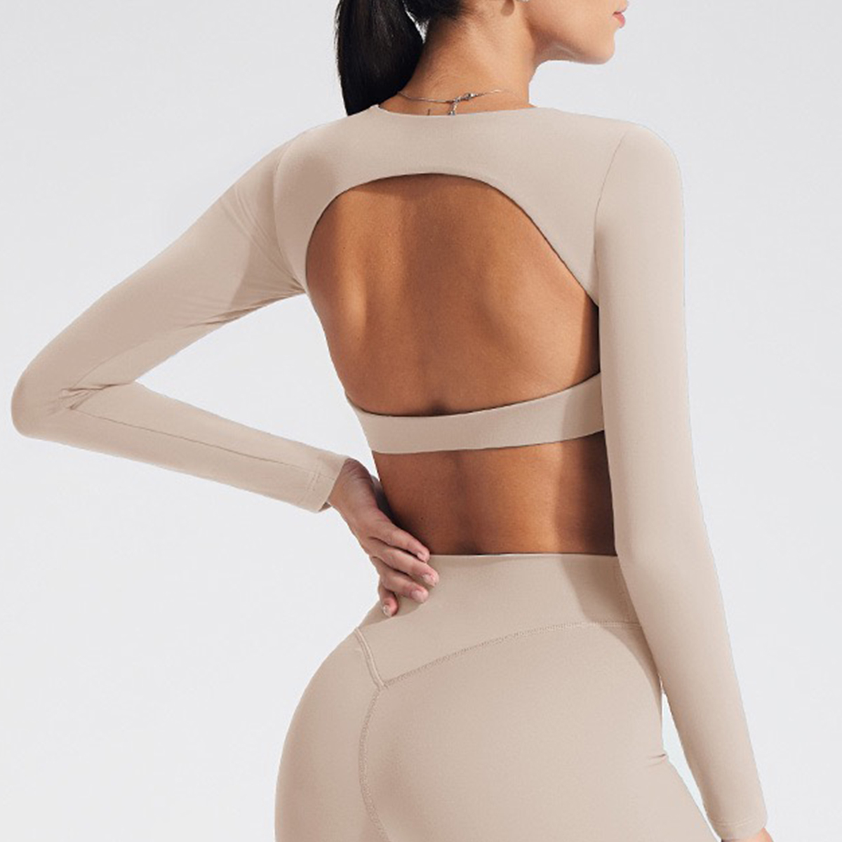 Women's long-sleeved yoga top  - огляд і ціна Fitness & Nutrition Lab
