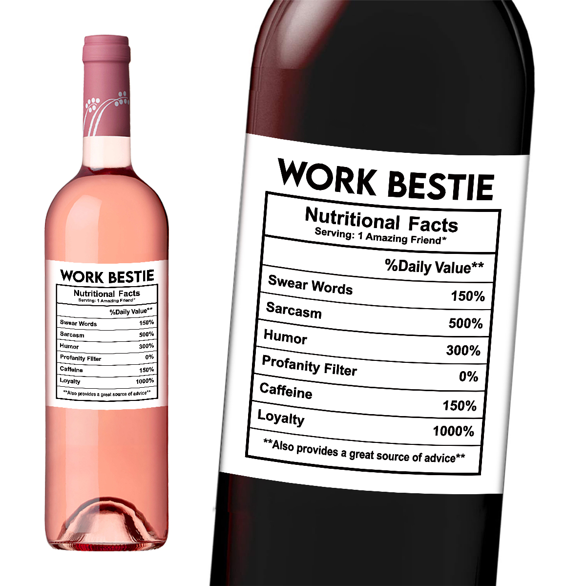 4pcs Funny Work Bestie Wine Bo - огляд і ціна Nutrition & Fitness Hub