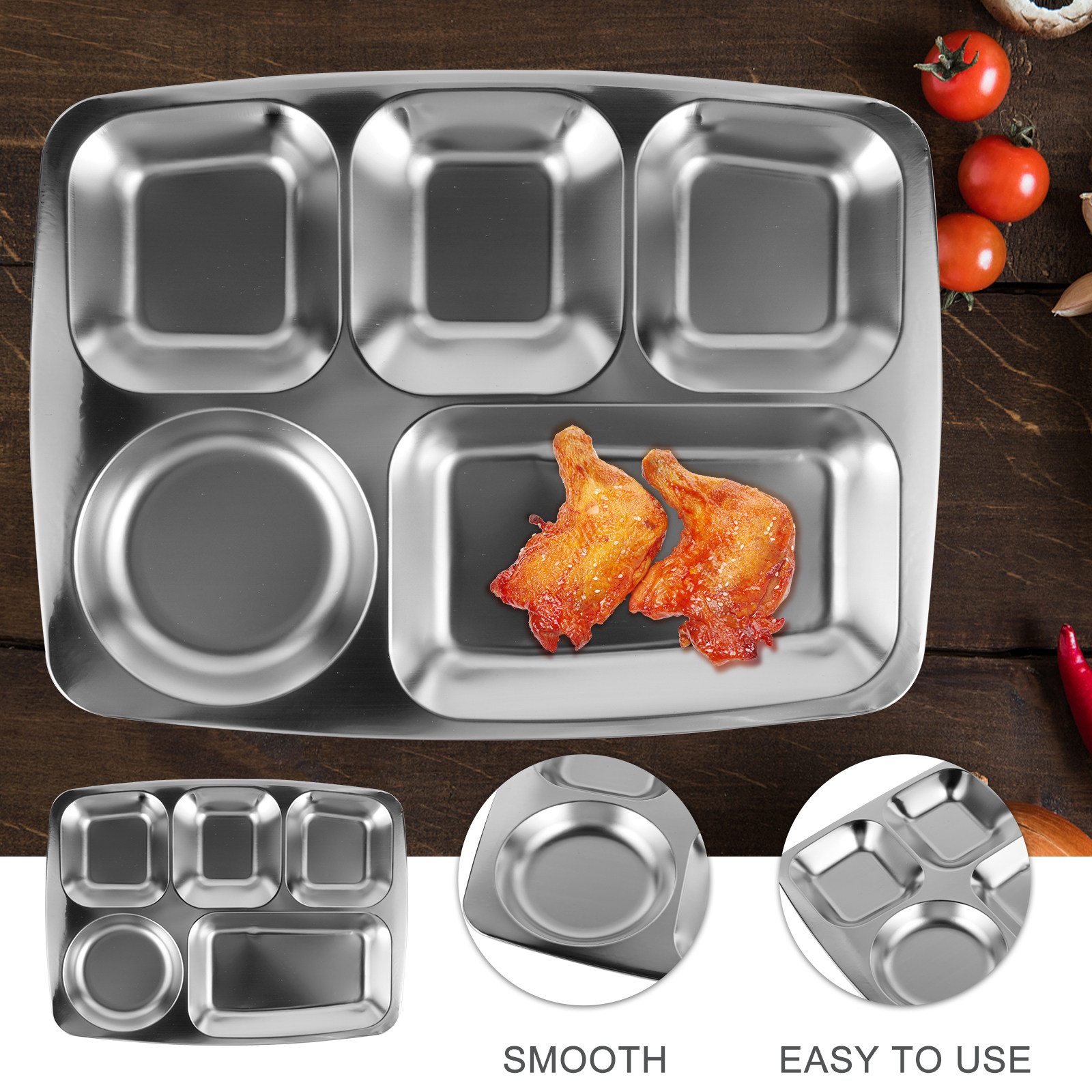 Stainless Steel Divided Food P - огляд і ціна Nutrition & Fitness Hub