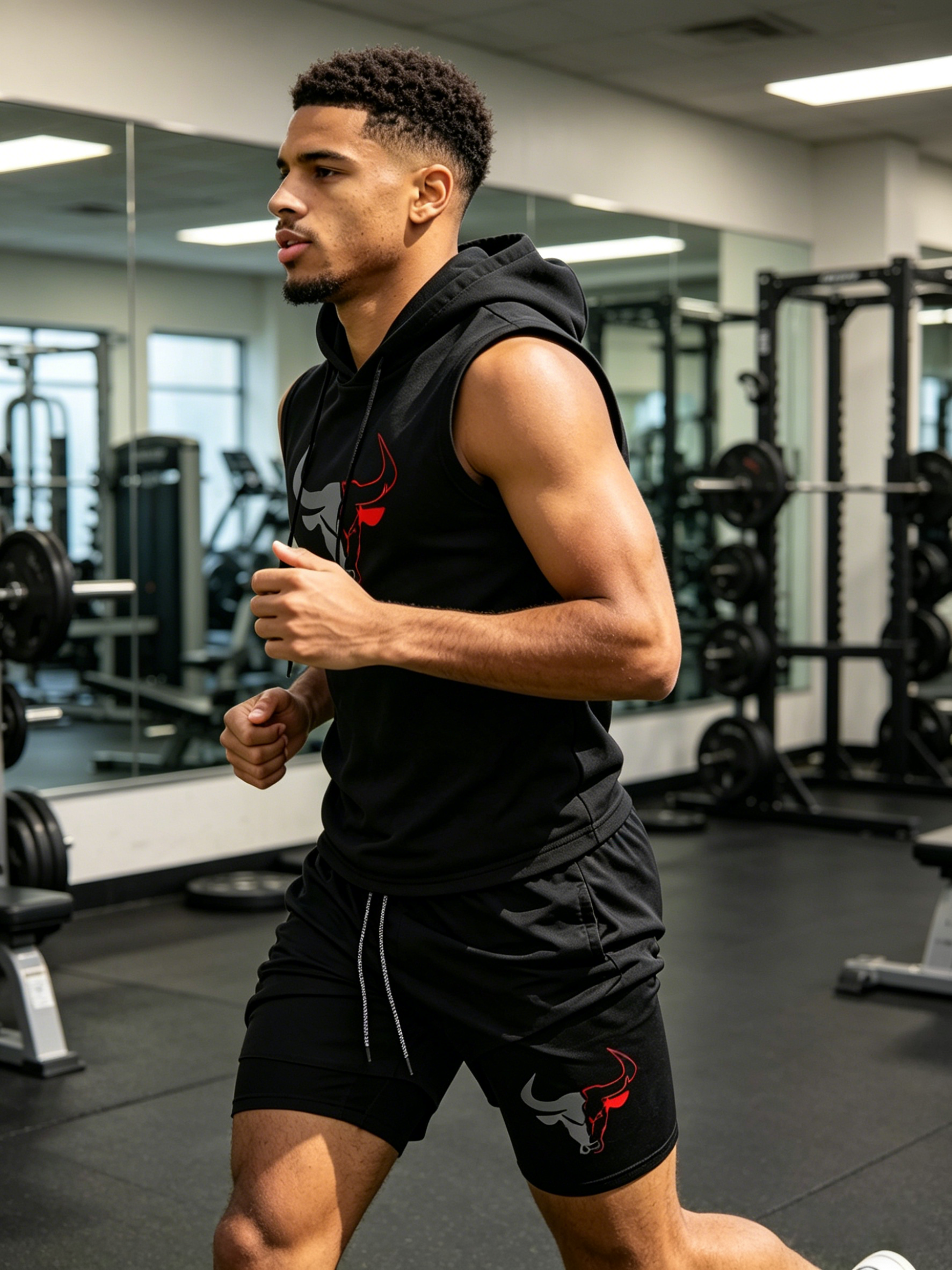 Men's 2 Piece Black Sleeveless - огляд і ціна Fitness & Nutrition Lab