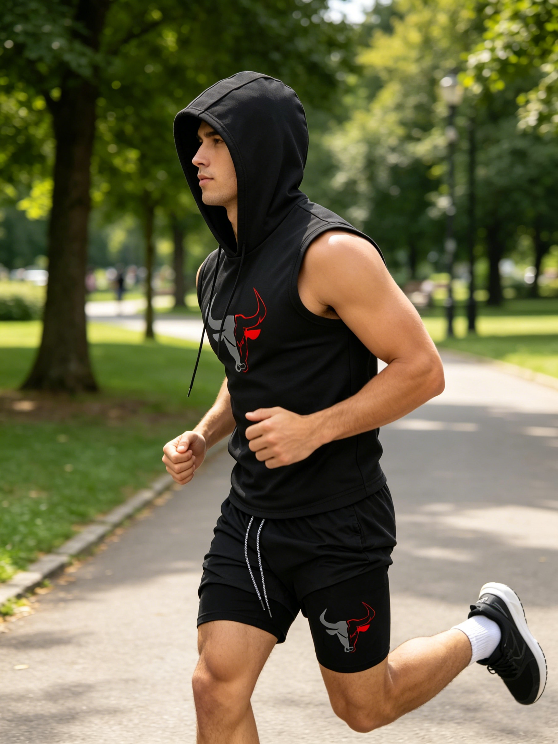 Men's 2 Piece Black Sleeveless - огляд і ціна Fitness & Nutrition Lab